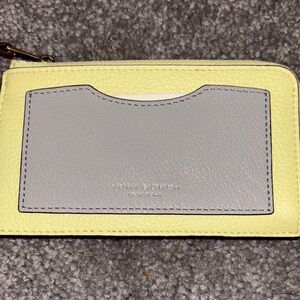 Tory Burch Lemon and Gray Card Holder